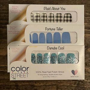 NWT 3 Retired Color Street Nail Polish Strips!